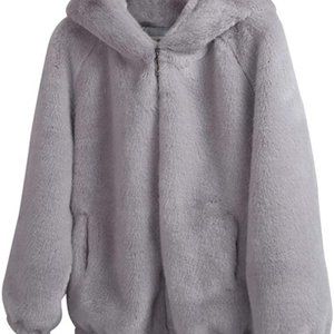 Faux Fur Jacket w/ Hood NWT